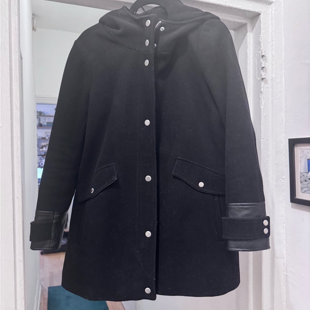 Marc New York Black Winter Coat with Hood